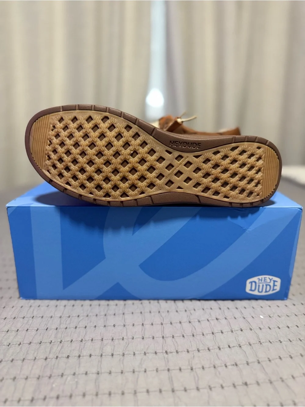 Hey Dude Wally Grip Craft Leather, Brown, Men’s size 9- new